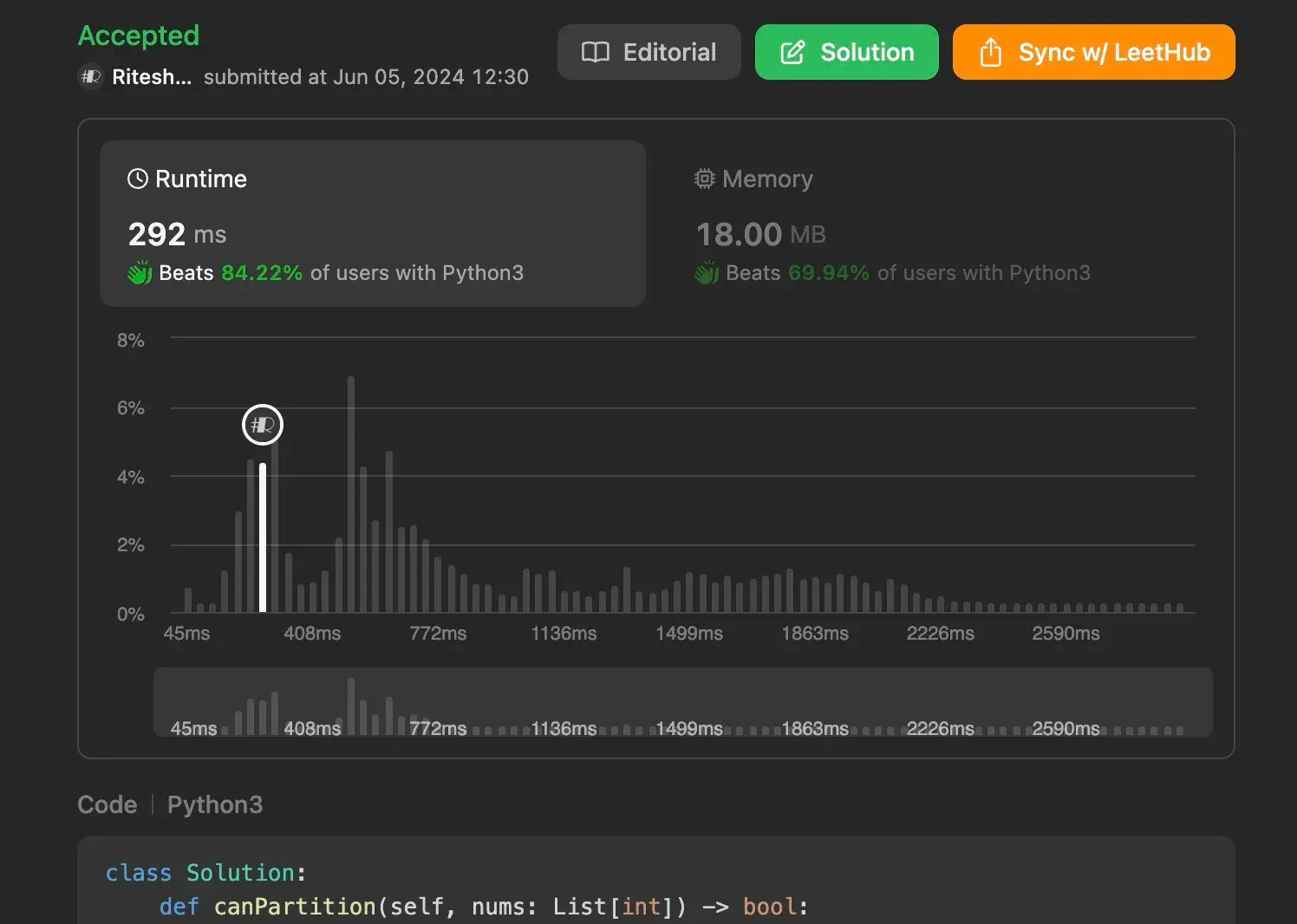 Dynamic Programming Result