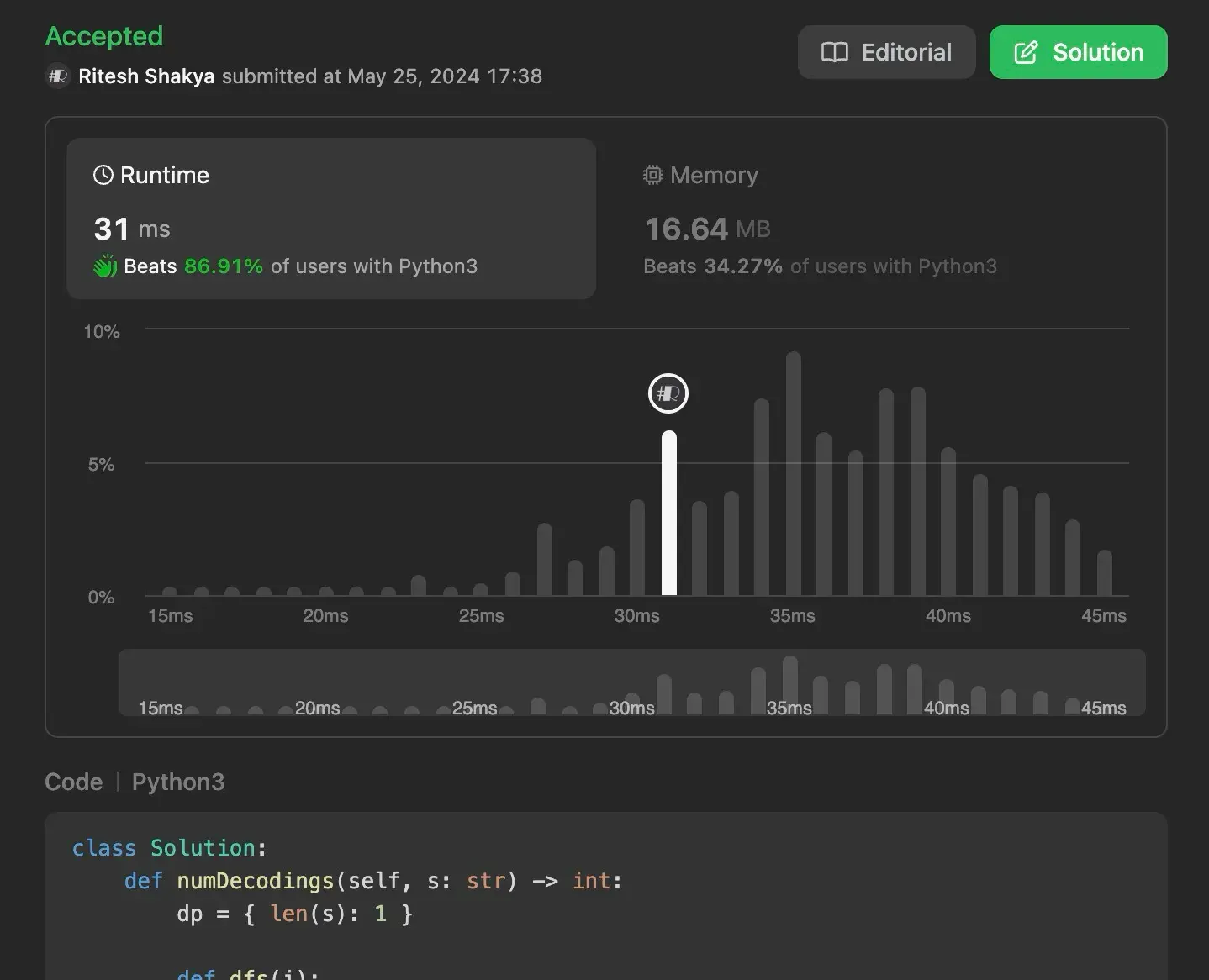 DFS with Memoization