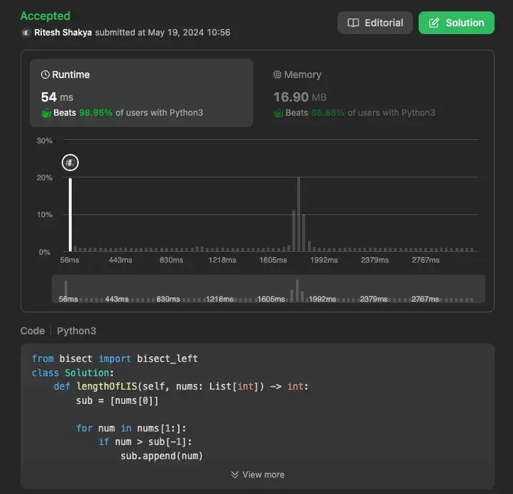 binary search with greedy algo result